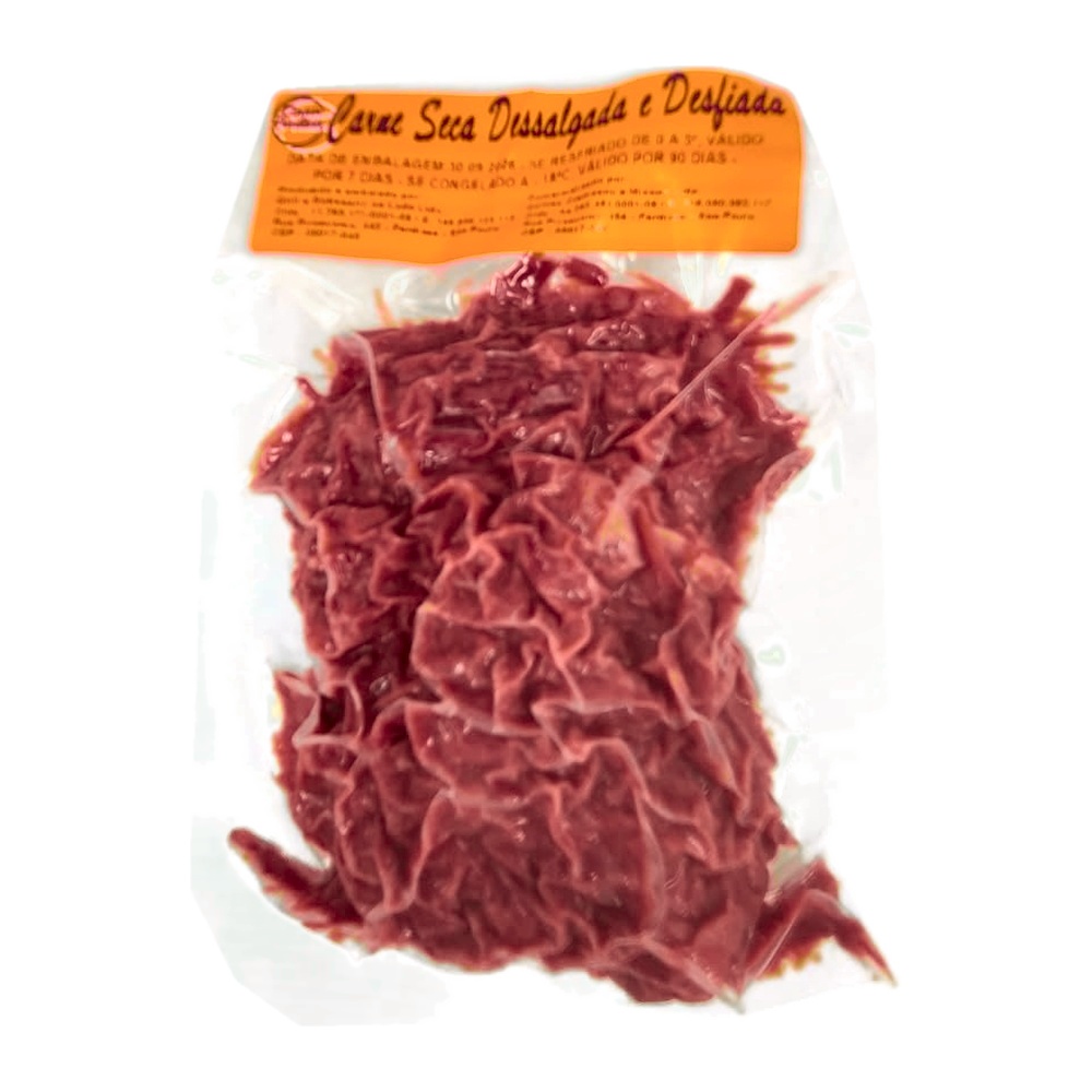 Carne Seca Dessalgada e Desfiada (bandeja ~200 g)