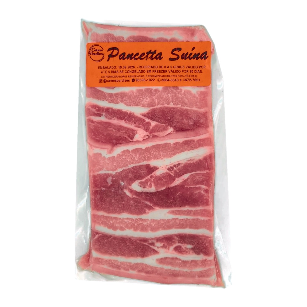 PANCETTA SUíNA EM TIRAS - 500g